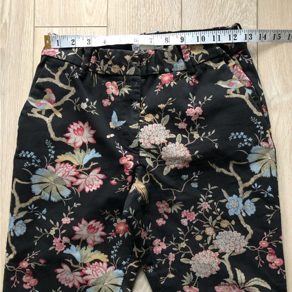 GP&J Baker x H&M Floral Print Ankle Pants in Black Size 6 - Picture 2 of 11